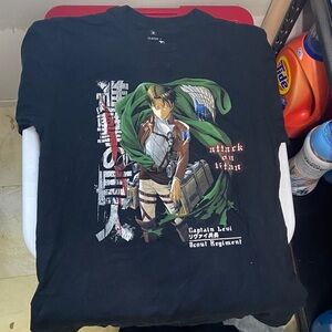 Attack on Titan Captain Levi Black Graphic Tee